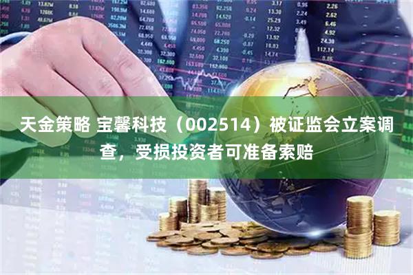 天金策略 宝馨科技（002514）被证监会立案调查，受损投资者可准备索赔